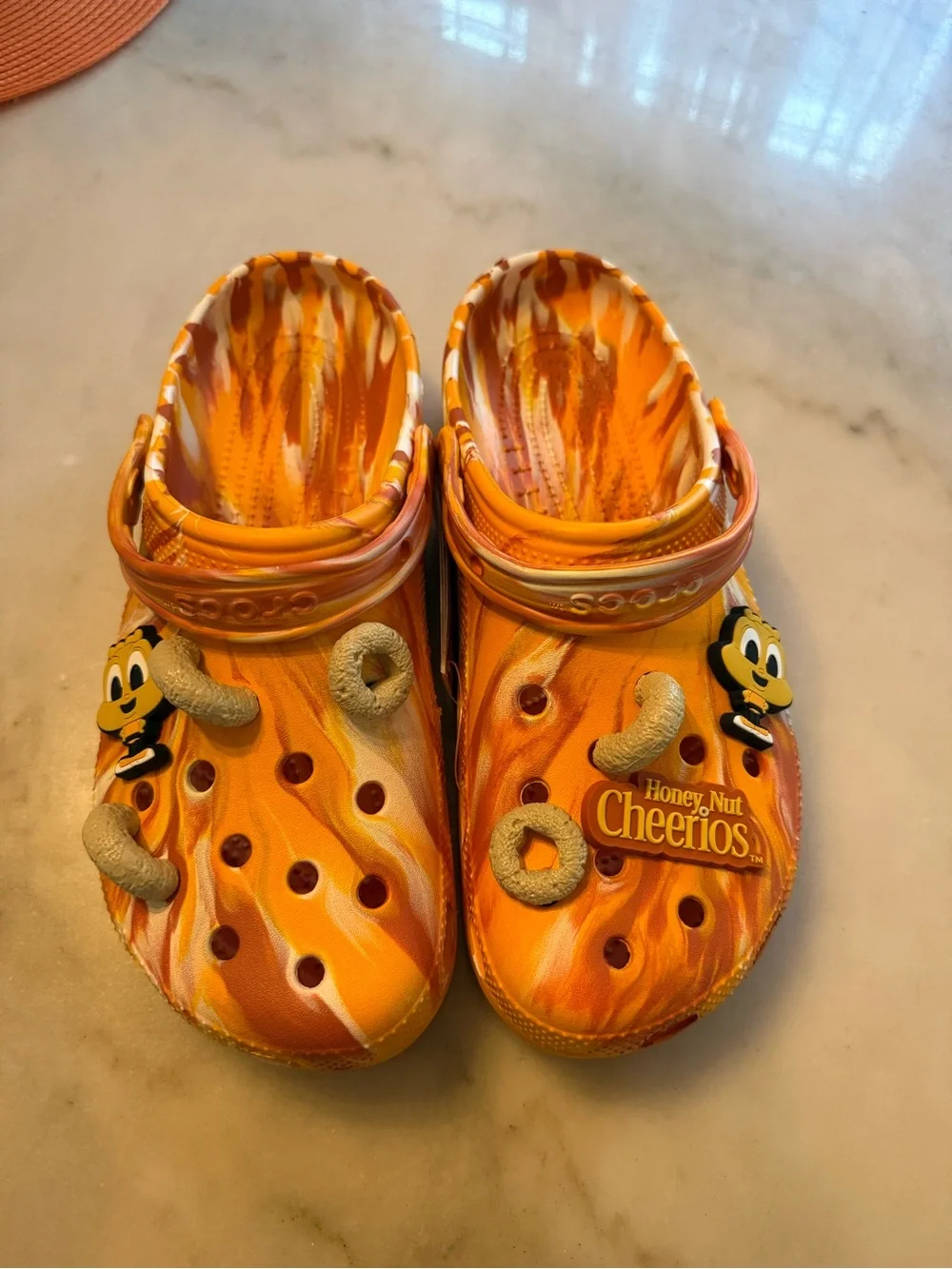 CROCS Honey Nut Cheerios Orange Swirl Clogs